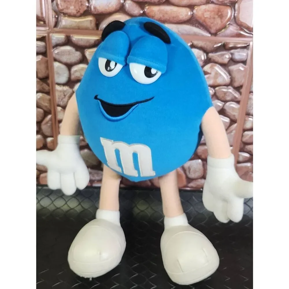 M&M Guy 1997 blue original plush character 14” #B15